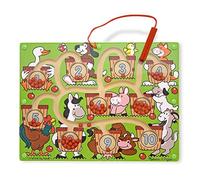 Melissa & Doug Magnetic Counting Puzzle Farm Animals Apple Slider Board Ages 3+