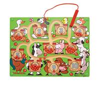 Melissa & Doug Magnetic Wand Number Maze (Developmental Toys, Wooden Activity Cube, Develops Multiple Skills)