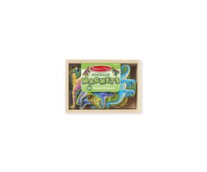 Melissa & Doug Magnetic Wooden Dinosaurs in a Wooden Storage Box (20 pcs)