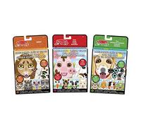 Melissa & Doug Reusable Sticker Pads – Make-A-Face – 3-Pack (Safari, Farm, Pets)