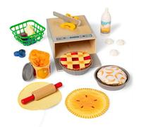 Melissa & Doug Make and Bake Pies Pretend Play Food Set and Wooden Oven with Squishy Dough for Ages 3+ - FSC Certified