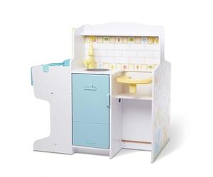 Melissa & Doug Mine to Love Baby Care Activity Centre, Wooden Multi-Functional Doll Playset with Kitchen, Nursery & Bathing Area, Pretend Play Toy for Kids Age 3 Plus