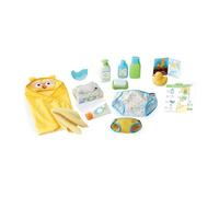 Melissa & Doug Mine to Love Changing & Bath Time Play Set for Dolls (Diapers, Pretend Shampoo, Wipes, Towel, More, 19 Pieces)