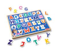 Melissa & Doug Ms Rachel Wooden Phonics Alphabet Sound Puzzle, 24-Piece Toddler Toys for Boys and Girls Ages 2+ Years