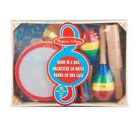 Melissa & Doug Band-in-a-Box Clap! Clang! Tap! - 10-Piece Musical Instrument Set