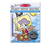 Melissa & Doug My First Paint With Water Kids' Art Pad With Paintbrush - Pirates Space Construction and More