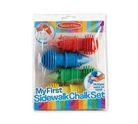 Melissa & Doug My First Sidewalk Chalk Set With Holders - 4 Chalk Sticks and 4 Holders