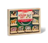 Melissa & Doug My First Wooden Stamp Set - Animals | Arts & Crafts | Stamp Sets & Stencils | 3+ | Gift for Boy or Girl