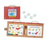 Melissa & Doug Natural Play: Play, Draw, Create Reusable Drawing & Magnet Kit - Dinosaurs (41 Magnets, 5 Dry-Erase Markers) - FSC-Certified Materials