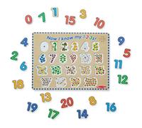 Melissa & Doug Numbers Sound Puzzle - Wooden Counting Puzzle with Light-Activated Sound Effects (21 Pcs)