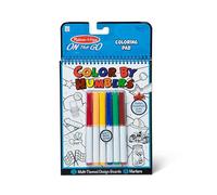 Melissa & Doug On the Go Color by Numbers Kids' Design Boards: Playtime, Construction, Sports, and More - Party Favors, Stocking Stuffers, Travel Toys, Coloring Books For Kids Ages 5+