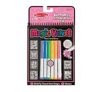 Melissa & Doug On The Go Magic Velvet Pattern-Reveal Scenes Activity Kit - 6 Coloring Boards, 6 Markers