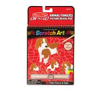 Melissa & Doug On the Go Scratch Art: Animal Families Hidden-Picture Activity Pad With Stylus
