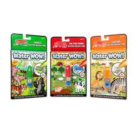 Melissa & Doug On the Go Water Wow! Reusable Color with Water Activity Pad 3-Pack Jungle Safari Farm - Water Wow Water Coloring Books