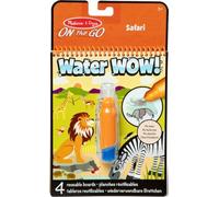 Melissa & Doug On the Go Water Wow! Reusable Water-Reveal Activity Pad - Safari Reveal Pads, Stocking Stuffers, Arts And Crafts Toys For Kids Ages 3+ - FSC Certified