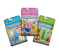 Melissa & Doug On the Go Water Wow! Reusable Water-Reveal Activity Pads, 3-pk, Colors and Shapes, Fairy Tales, Animals