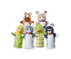 Melissa & Doug Pet Animal Buddies Hand Puppet Set of 6 NEW