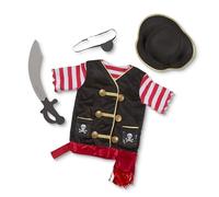 Melissa & Doug Pirate Role Play Costume Dress-Up Set - Includes Hat, Soft Sword & Eye Patch - Swashbuckling Pretend Play Toy for Kids Age 3 Plus