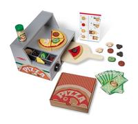 Melissa & Doug Top & Bake Pizza Counter - Kids Wooden Toy Play Food Set 3+ year