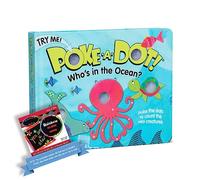 Melissa & Doug Poke-A-Dot Who's in The Ocean: Pop-a-Tronic Board Activity Kit Bundle with 1 Theme Compatible M&D Scratch Fun Mini-Pad (31342)