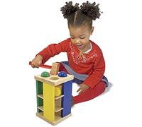 Melissa & Doug Pound and Roll Tower Classic Toy & 1 Scratch Art Mini-Pad Bundle (03559)