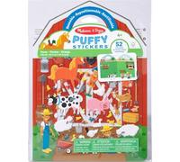 Melissa & Doug Puffy Sticker Play Set - On The Farm - 52 Reusable Stickers, 2 Fold-Out Scenes Restickable Farm Sticker Book, Puffy Farm Animals Removable Stickers for Kids Ages 4+ - FSC Certified