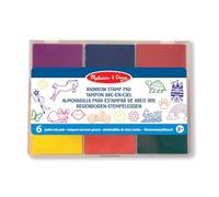Melissa & Doug Rainbow Stamp Pad Arts and Crafts Stamp Sets and Stencils 3+ Gift for Boy or Girl