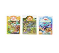 Melissa & Doug Reusable Puffy Sticker Wild Adventures Play Set 3-Pack (118 Stickers: Safari, Dinosaur, Ocean)