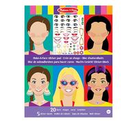 Melissa & Doug Reusable Sticker Books for 3+ Year Olds | Make a Face Sticker Book | Plane Activities for Toddlers | Reusable Stickers for Kids Travel Activity Packs | Age 3-4 Years - FSC Certified