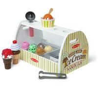 Melissa & Doug Wooden Ice Cream Toy Shop, Ice Cream Toy, Wooden Play Food Sets for Children, Wooden Food Toys & Play Kitchen Accessories, Play Food & Kitchen Toys, Gift for 3 Year Old Boy or Girl
