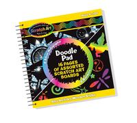Melissa & Doug Scratch Art Doodle Pad With 16 Scratch-Art Boards and Wooden Stylus - FSC Certified