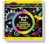 Melissa & Doug Scratch Art Doodle Pad With 16 Scratch Art Boards and Wooden Stylus With