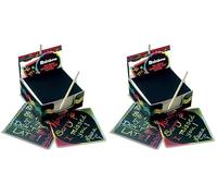 Melissa & Doug Scratch Art Rainbow Mini Notes (125) with Wooden Stylus - FSC Certified (Pack of 2)