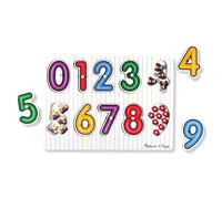 Melissa & Doug | See-Inside Numbers Peg | Puzzles | Wooden Toy | 3+ | Gift for Boy or Girl