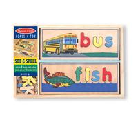 Melissa & Doug See & Spell Wooden Educational Toy With 8 Double-Sided Spelling Board