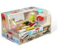 Melissa & Doug Sandwich Toy Shop - Wooden Play Food Sets for Children Kitchen Toys for Girls or Boys 3+ - Wooden Food Toys & Play Kitchen Accessories - Wooden Toy Food Set for Kids Kitchen Accessories