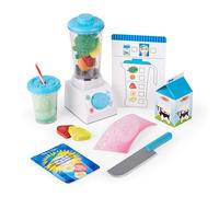 Melissa & Doug Smoothie + Shakes Blender Set | Toddler toys | Wooden toys | Toy kitchen | Play kitchen | Kitchen accessories | Play food | Toys for 2 year old boy or girl | Gift for boy or girl