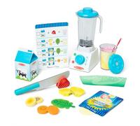 Melissa & Doug Smoothie + Shakes Blender Set | Toddler toys | Wooden toys | Toy kitchen | Play kitchen | Kitchen accessories | Play food | Toys for 2 year old boy or girl | Gift for boy or girl