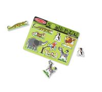 Melissa & Doug Soundpuzzle mit Zootieren, Steckpuzzle aus Holz, Soundeffekte, 8