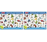 Melissa & Doug Sticker Collection Book: Dinosaurs, Vehicles, Space, and More - 500+ Stickers (Pack of 2)