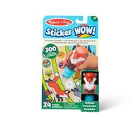 Melissa & Doug Sticker Wow 24-Page Activity Pad and Sticker Stamper, 300 Stickers, Arts and Crafts Fidget Toy Collectible Character - Fox - FSC Certified