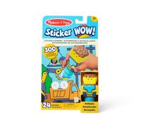 Melissa & Doug Sticker Wow! 24-Page Activity Pad and Sticker Stamper 300 Stickers Arts and Crafts Fidget Toy Collectible Character - Bulldozer