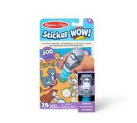 Melissa & Doug Sticker Wow!™ 24-Page Activity Pad and Sticker Stamper, 300 Stickers, Arts and Crafts Fidget Toy Collectible Character - Cat - FSC Certified