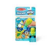 Melissa & Doug Sticker WOW, 24-Page Activity Pad and Sticker Stamper, 300 Stickers, Arts and Crafts Fidget Toy Collectible Character - Sea Turtle - FSC Certified