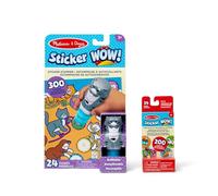 Melissa & Doug Sticker WOW Cat Bundle: 24-Page Activity Pad, Sticker Stamper, Mini Activity Pad, 500 Stickers, Arts and Crafts Fidget Toy Collectible Character