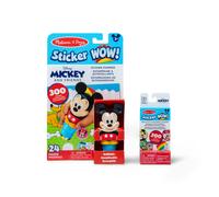 Melissa & Doug Sticker Wow! Disney Mickey Mouse Bundle: 24-Page Activity Pad Stamper 500 Stickers Mini Pad Arts and Crafts Fidget Toy Collectible