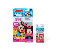 Melissa & Doug Sticker Wow! Disney Minnie Mouse Bundle: 24-Page Activity Pad Stamper 500 Stickers Mini Pad Arts and Crafts Fidget Toy Collectible
