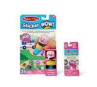 Melissa & Doug Sticker WOW! Ice Cream Bundle: 24-Page Activity Pad, Sticker Stamper, Mini Activity Pad, 500 Stickers, Arts and Crafts Fidget Toy Collectible Character