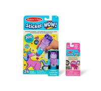 Melissa & Doug Sticker Wow!Purple Unicorn Bundle: 24-Page Activity Pad Stamper 500 Stickers Arts and Crafts Fidget Toy Collectible Character