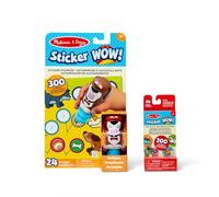 Melissa & Doug Sticker WOW Dog Bundle: 24-Page Activity Pad, Sticker Stamper, 500 Stickers, Arts and Crafts Fidget Toy Collectible Character